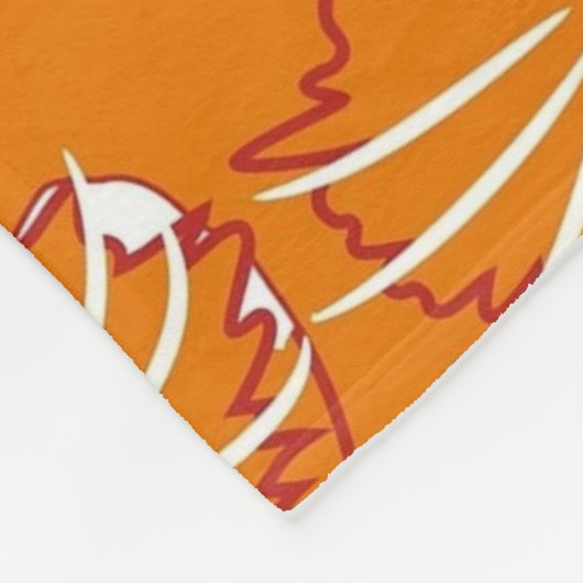 愛らしい緑の目をしたオレンジ色の猫 フリースブランケット (角)