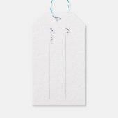 愛らしい編集可能な冬のワンダーランドの休日 ギフトタグ (裏面)