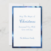 愛らしい編集可能な冬のワンダーランドクリスマス シーズンカード (裏面)