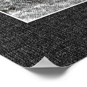 愛らしい縁どコリーヒーラーミックスドッグスケッチアート ポスター (角)