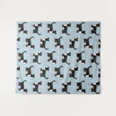 愛らしい縁どコリー羊の犬のパターン タペストリー (正面(横))