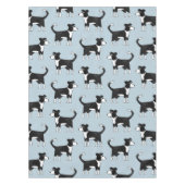 愛らしい縁どコリー羊の犬のパターン テーブルクロス (正面)