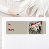 愛らしい羊の休日のギフトラベル ラベル (インサイチュ)