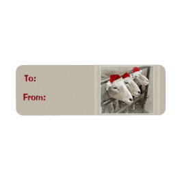 愛らしい羊の休日のギフトラベル ラベル