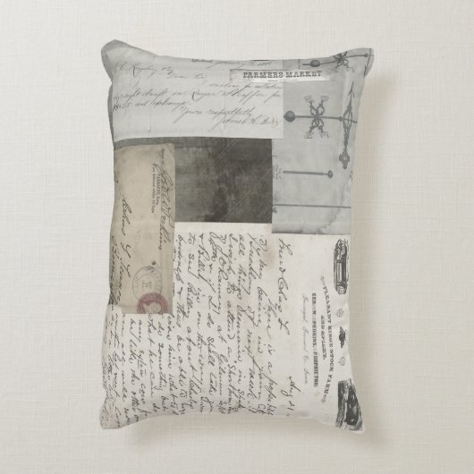 愛らしい羊の農家スタイル枕 アクセントクッション (裏面(縦))