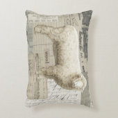 愛らしい羊の農家スタイル枕 アクセントクッション (正面(垂直))