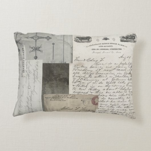 愛らしい羊の農家スタイル枕 アクセントクッション (裏面)