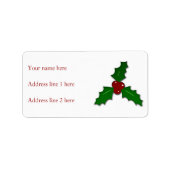 愛らしい聖なる枝のクリスマス ラベル (正面)