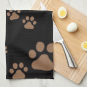 愛らしい肉球柄 キッチンタオル (四つ折り)