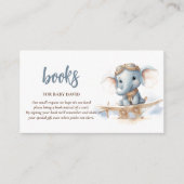 愛らしい至福に飛ぶ：象の水彩ベビー エンクロージャーカード (正面)