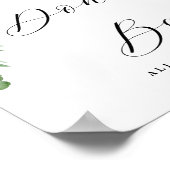 愛らしい花のドーナツバー カリグラフィー ウェディングサイン ポスター (角)