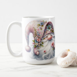 愛らしい花のノーム コーヒーマグカップ