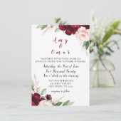 愛らしい花の結婚式招待状 招待状 (スタンド正面)