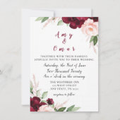 愛らしい花の結婚式招待状 招待状 (正面)