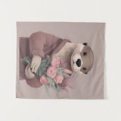 愛らしい花柄 タペストリー (正面(横))