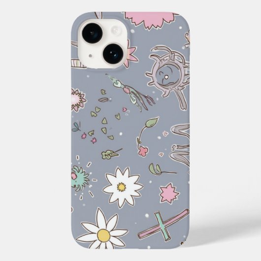 愛らしい花柄iPhoneケース Case-Mate iPhoneケース (裏面)