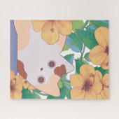 愛らしい花猫 ジグソーパズル (横)