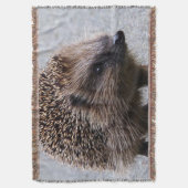 愛らしい若いハリネズミ スローブランケット (正面縦)