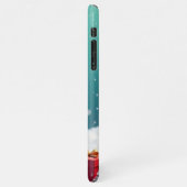 愛らしい茶色と白い子犬 iPhoneケース (左側)