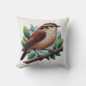 愛らしい茶色のウォレンのステンドグラスの外観 クッション (正面)