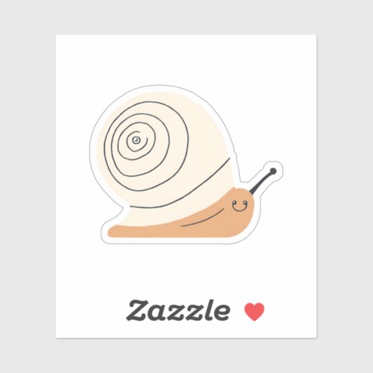 愛らしい茶色のカタツムリ シール (シート)