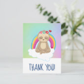 愛らしい茶色のスローが平和的に瞑想している ポストカード (スタンド正面)