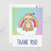 愛らしい茶色のスローが平和的に瞑想している ポストカード (正面/裏面)