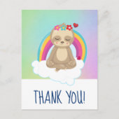 愛らしい茶色のスローが平和的に瞑想している ポストカード (正面)