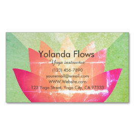 愛らしい蓮の花 マグネット名刺