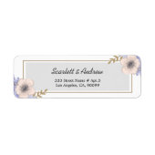 愛らしい薄紫の花 ラベル (正面)