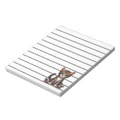 愛らしい虎猫の子猫と青い目 ノートパッド (回転)