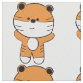 愛らしい虎 ファブリック (クローズアップ)