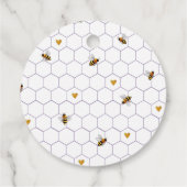 愛らしい蜂のブライダルシャワー フェイバータグ (裏面)