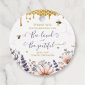 愛らしい蜂のブライダルシャワー フェイバータグ (正面)