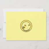 愛らしい蜂の性はベビーシャワーの招待状を明らかにします 招待状 (裏面)