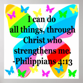 愛らしい蝶のピリピ4:カラフル13 ポスター