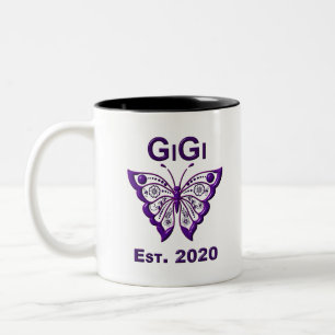 愛らしい蝶ギギ"Est 2020" ツートーンマグカップ