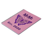 愛らしい蝶ミミ「Est 2020」 ノートブック (左側)