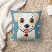 愛らしい表情をした可愛らしい漫画の子犬 クッション (ブランケット)
