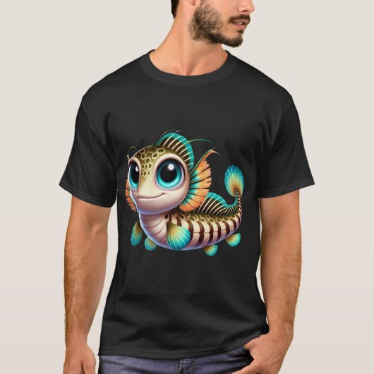 愛らしい装飾のあるポリプテルス Tシャツ (正面)
