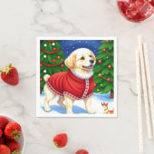 愛らしい装飾的なホリデードッグ スタンダードカクテルナプキン (インサイチュ)