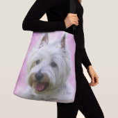 愛らしい西ハイランドホワイトテリア クロスボディバッグ (クローズアップ)