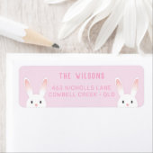 愛らしい覗き見バニー ラベル (インサイチュ)