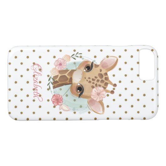 愛らしい親愛ベビー、水玉模様パーソナライズされた- Case-Mate iPhoneケース (裏面(横))