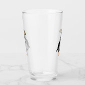 愛らしい角のパフィン立った漫画 タンブラーグラス (右)