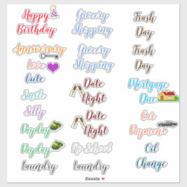 愛らしい言葉のプランナー/カレンダーのシール シール