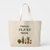 愛らしい誇りを持った植物ママトート ラージトートバッグ (裏面)