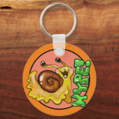 愛らしい誇大広告!カタツムリ絵文字 キーホルダー (正面)