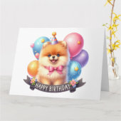 愛らしい誕生日カード カード (黄色い花)