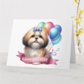 愛らしい誕生日カード カード (黄色い花)